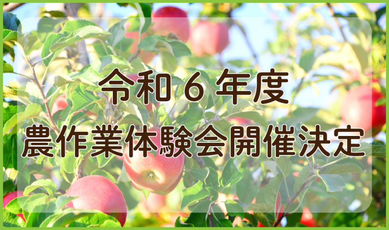 令和6年度農作業体験会開催決定