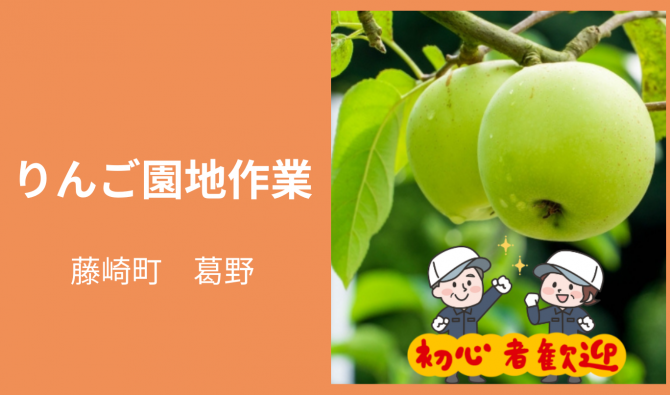 「「  阿部良行さん」 藤崎町 【初心者】りんご園地作業  9月お仕事カレンダー」のサムネイル