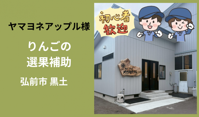 「「 ヤマヨネアップルさん」弘前市 りんごの選果補助作業  10月お仕事カレンダー」のサムネイル