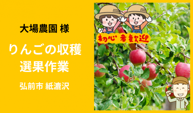 「「大場農園さん」弘前市 りんご収穫・選果作業 11月お仕事カレンダー」のサムネイル