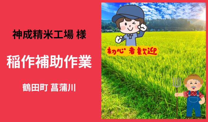 「「神成精米工場さん」 鶴田町 稲作補助作業【女性】 4月お仕事カレンダー」のサムネイル