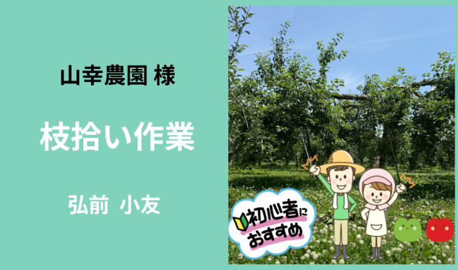「「山幸農園さん」弘前市 枝拾い作業 5月お仕事カレンダー」のサムネイル