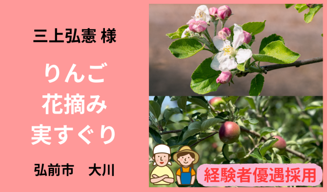 「「三上弘憲さん」弘前 りんご作業全般  5月お仕事カレンダー」のサムネイル
